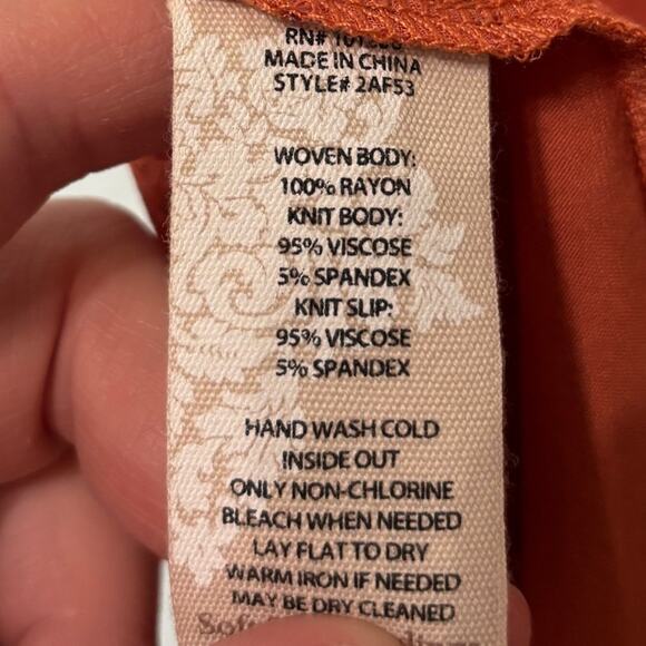 Soft Surroundings NWT Aragon Resplendent Sequin Front Flowy Dress Coral L - Picture 9 of 9